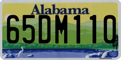 AL license plate 65DM110