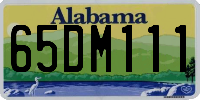 AL license plate 65DM111