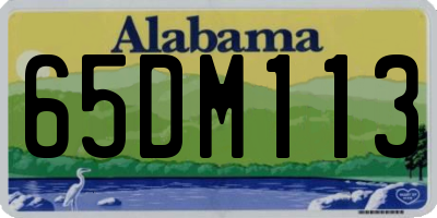 AL license plate 65DM113