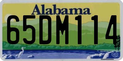 AL license plate 65DM114