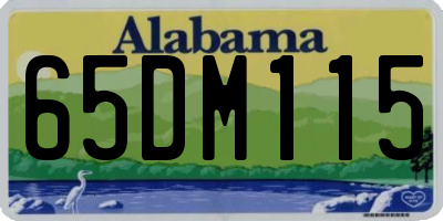 AL license plate 65DM115