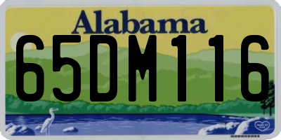 AL license plate 65DM116