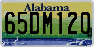 AL license plate 65DM120
