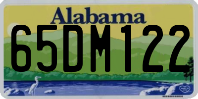 AL license plate 65DM122