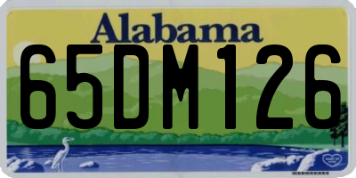 AL license plate 65DM126