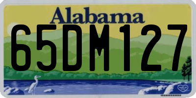 AL license plate 65DM127