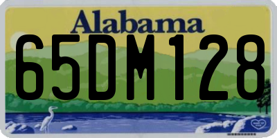 AL license plate 65DM128
