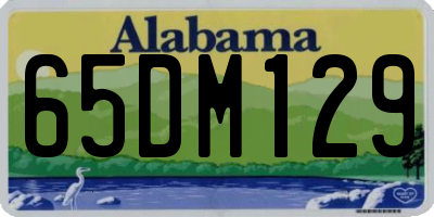 AL license plate 65DM129