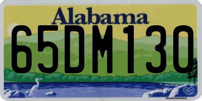 AL license plate 65DM130