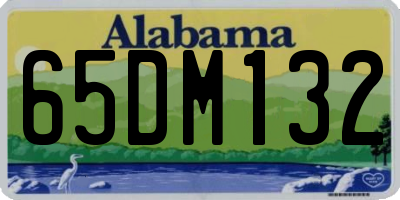 AL license plate 65DM132