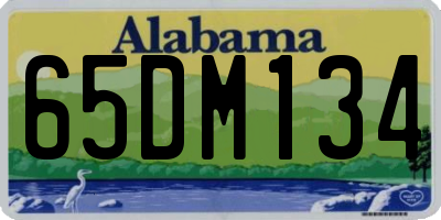 AL license plate 65DM134