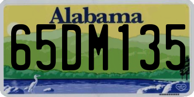 AL license plate 65DM135