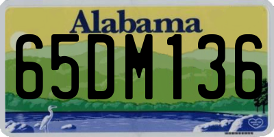 AL license plate 65DM136
