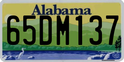 AL license plate 65DM137
