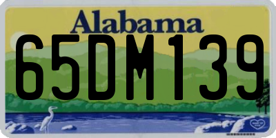 AL license plate 65DM139