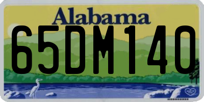 AL license plate 65DM140