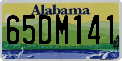 AL license plate 65DM141