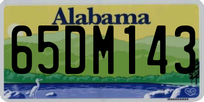 AL license plate 65DM143