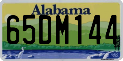 AL license plate 65DM144