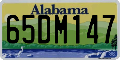 AL license plate 65DM147