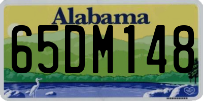 AL license plate 65DM148