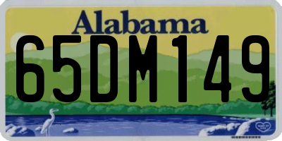 AL license plate 65DM149