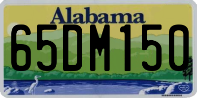 AL license plate 65DM150