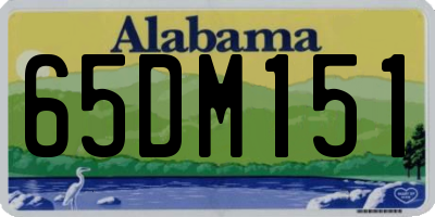 AL license plate 65DM151