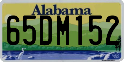 AL license plate 65DM152