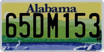 AL license plate 65DM153