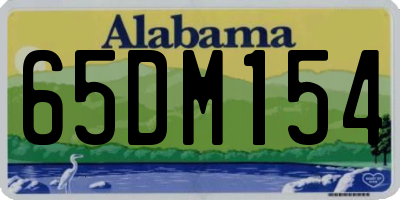 AL license plate 65DM154