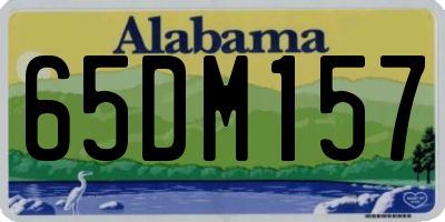 AL license plate 65DM157
