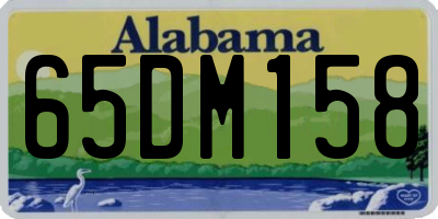 AL license plate 65DM158