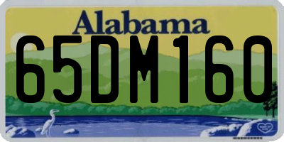 AL license plate 65DM160