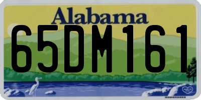 AL license plate 65DM161
