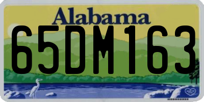 AL license plate 65DM163