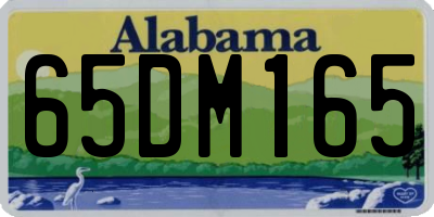 AL license plate 65DM165