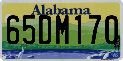 AL license plate 65DM170