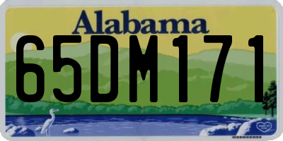 AL license plate 65DM171