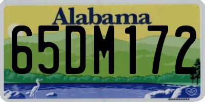 AL license plate 65DM172