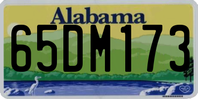 AL license plate 65DM173