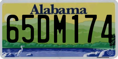 AL license plate 65DM174