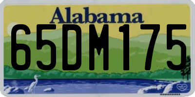 AL license plate 65DM175