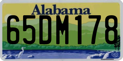 AL license plate 65DM178