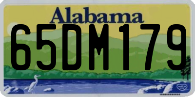 AL license plate 65DM179