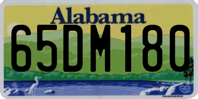 AL license plate 65DM180