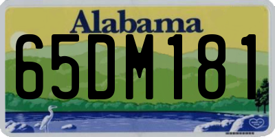 AL license plate 65DM181