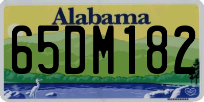 AL license plate 65DM182