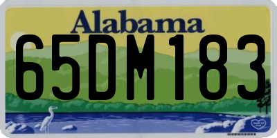 AL license plate 65DM183