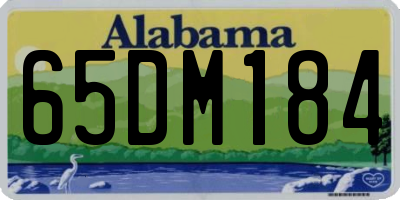 AL license plate 65DM184